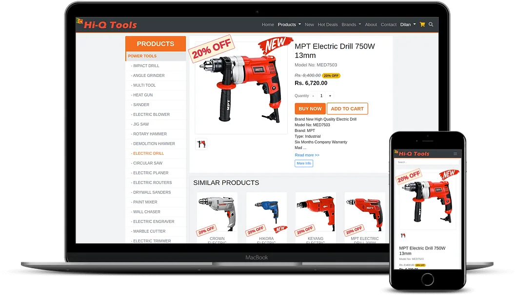 Hi-Q Tools E-Commerce